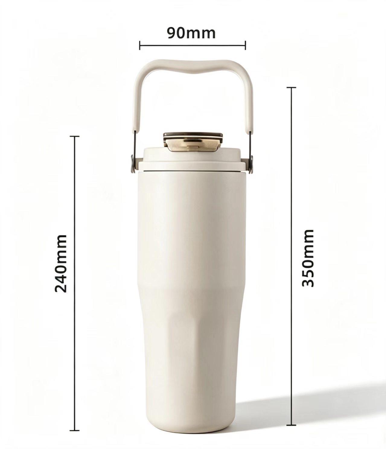 Portable 316 Stainless Steel Car Thermal Mug with Ceramic Lining - 2