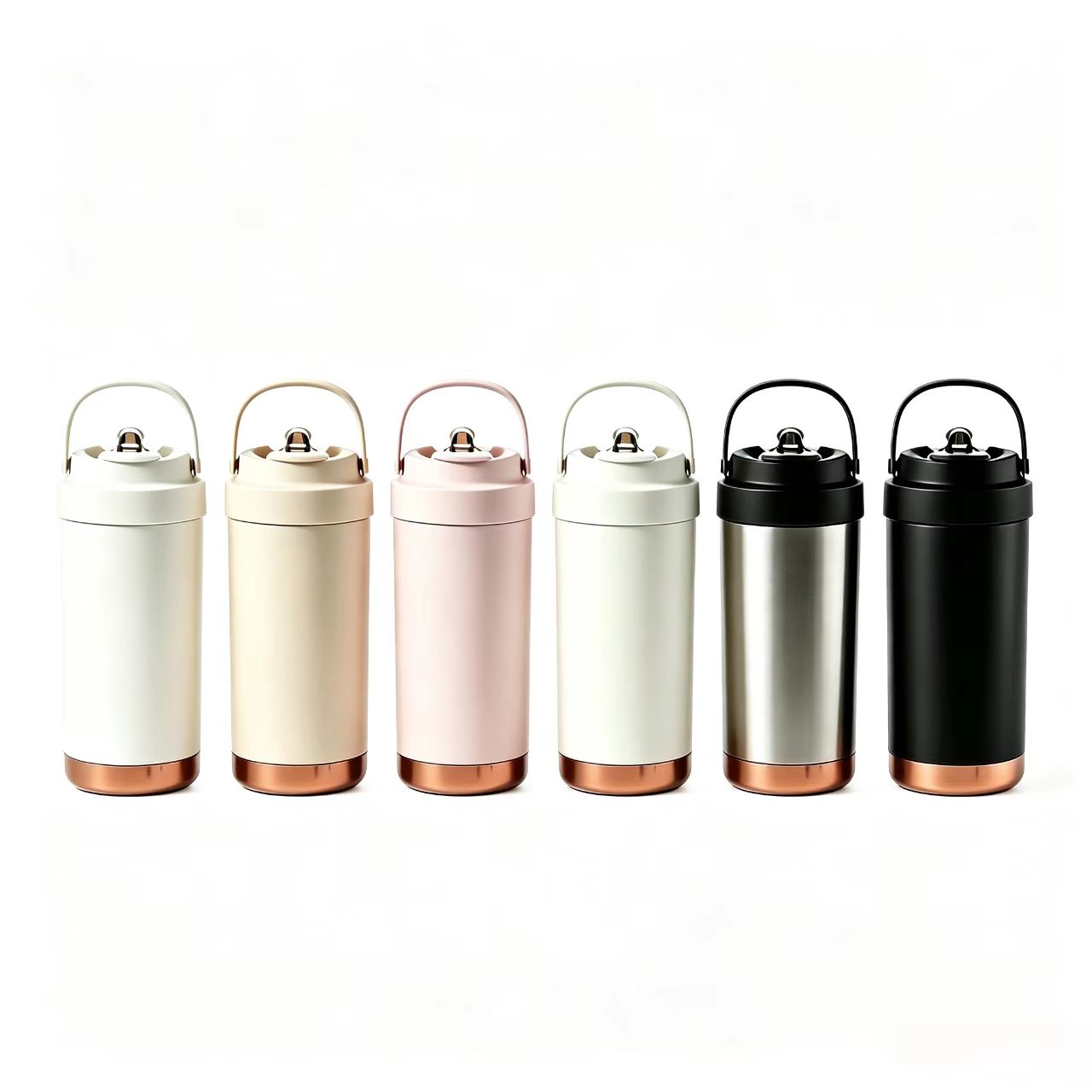 Stylish, portable, premium-feel insulated cup with a ceramic liner and dual-drinking design—perfect as a chic coffee mug or sophisticated tumbler with a straw.
